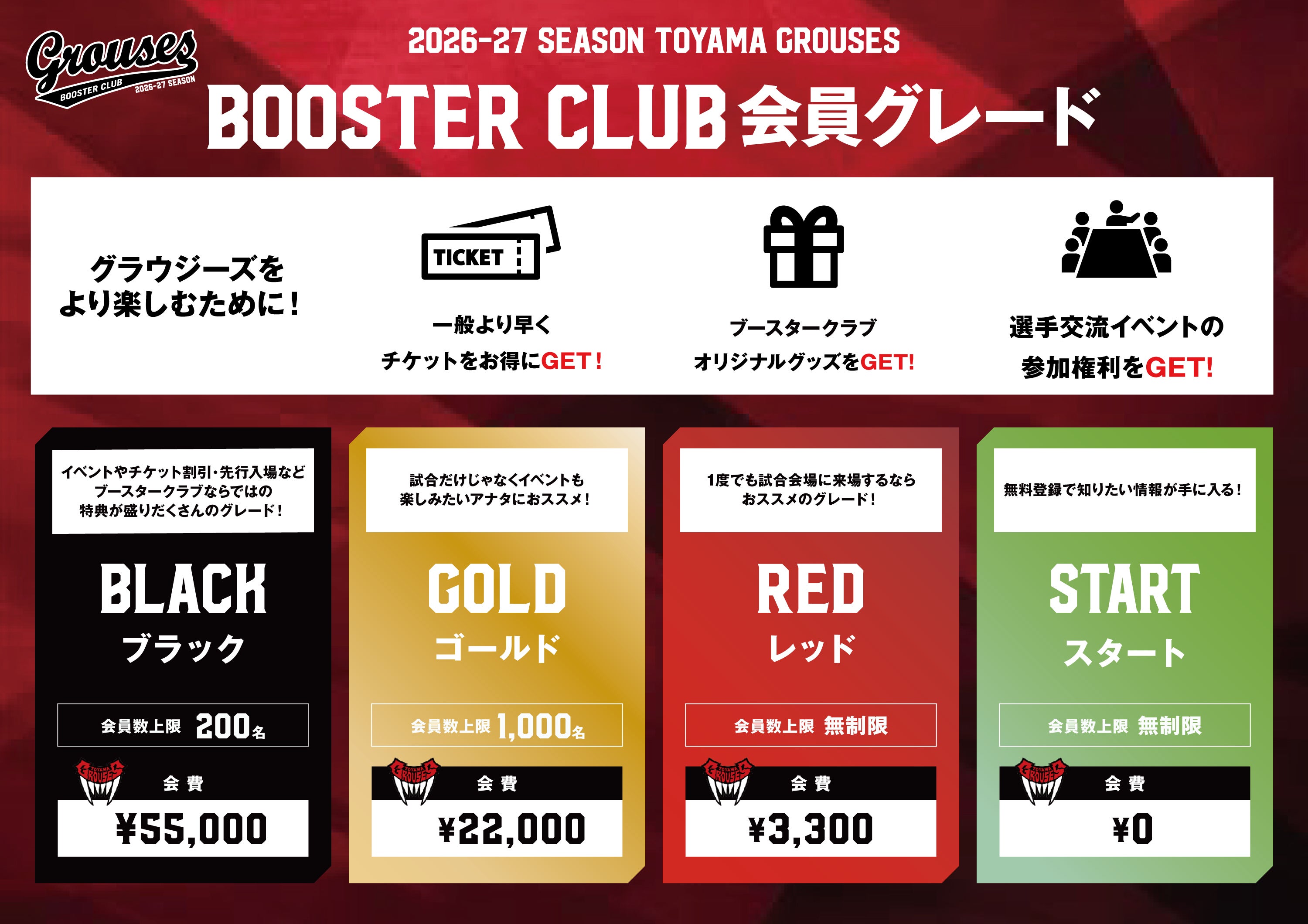 ブースタークラブ（2026-27シーズン） | 富山グラウジーズ